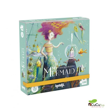 Londji - Pocket My Mermaid, Puzzle 100 piezas