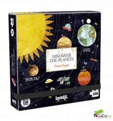 Londji - Pocket Discover the Planets, 100 quebra-pz - Cucutoys