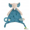 Moulin Roty - Elephant comforter with pacifier holder - Sous Mon Baobab - Cucutoys