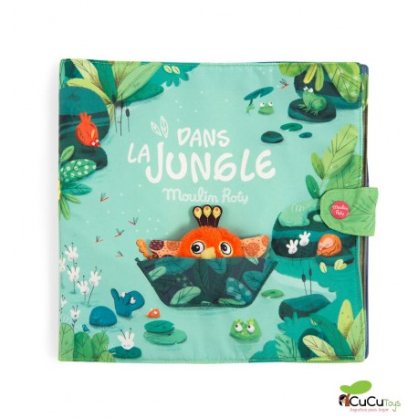 Moulin Roty - Large activity fabric book - Dans la Jungle