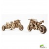 UGears - Moto scrambler UGR-10 con sidecar, kit de madera 3D