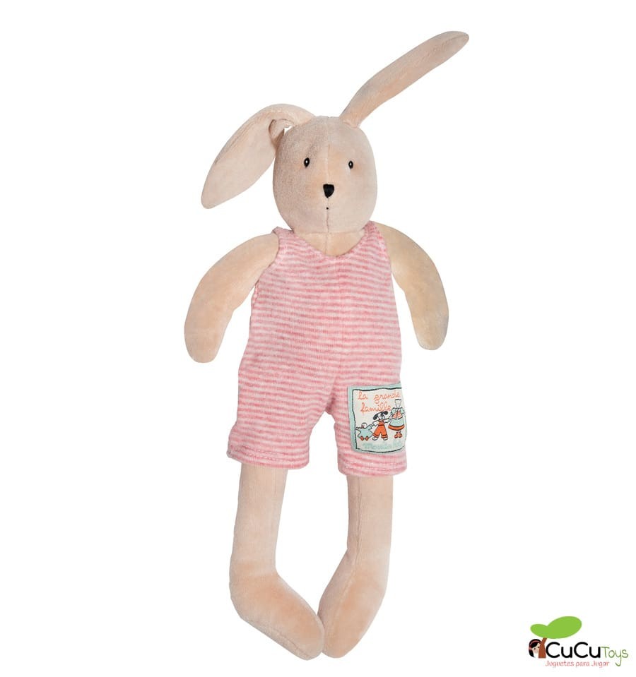Sylvain the rabbit, stuffed animal - La Grande Famille - Moulin Roty -  Cucutoys