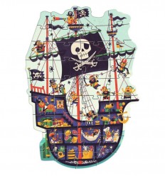Djeco - El Barco Pirata, puzzle gigante 36 pz
