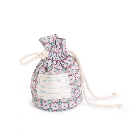 Moulin Roty - Printed flowers marble bag Champion