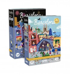 Londji - Night & day in Barcelona, 36 pz reversible puzzle - Cucutoys