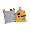 Moulin Roty - Activity Cushion mustard house - Les Moustaches