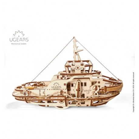 UGears - Barco remolcador, kit de madera 3D
