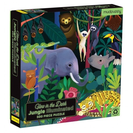 Tiger Tribe - Jungle, 500 pz Glow in the dark Puzzle