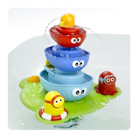 Yookidoo - fuente apilable para la bañera, juguete de baño