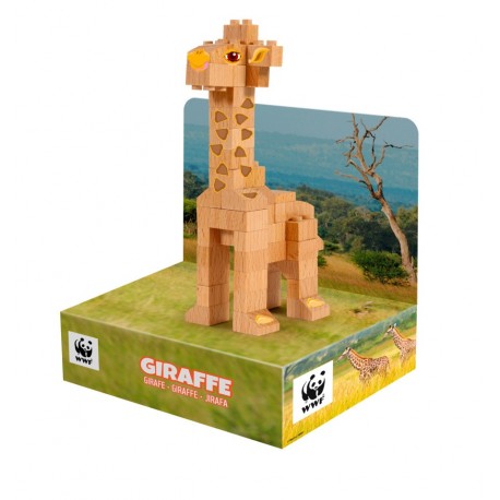 Fab Brix - Girafa, brinquedo de construção em madeira