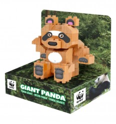 Fab Brix - Giant Panda, wooden construction building blocks