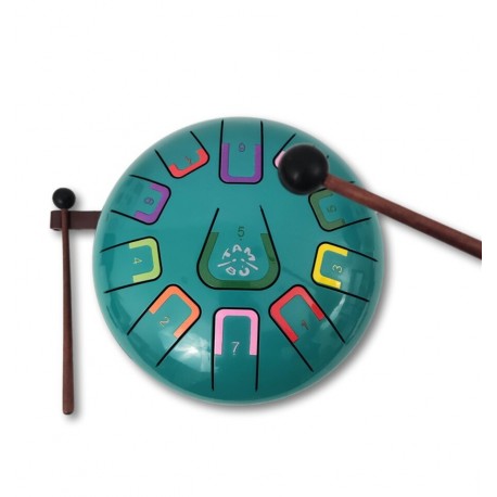 Tambú - Tambor de Língua cor Turquesa, instrumento musical - Cucutoys