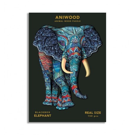 Aniwood - Wooden puzzle Elephant, 150p - Cucutoys