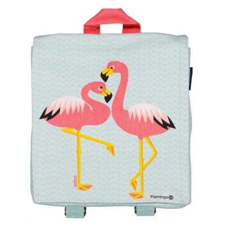 Coq en Pâte - Children's canvas Flamingo backpack