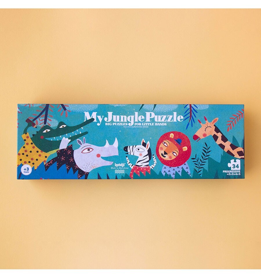 My Jungle Puzzle, quebra-cabeça progressiva 2-8pz - Londji - Cucutoys