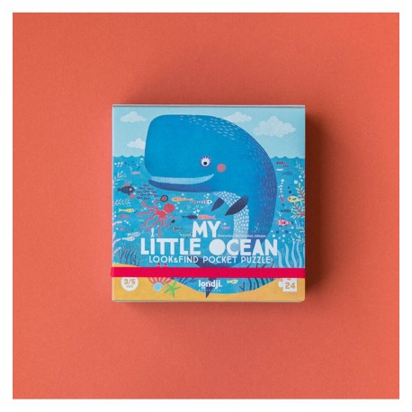 Londji - My little Ocean Pocket, quebra-cabeça de 24 pz - Cucutoys