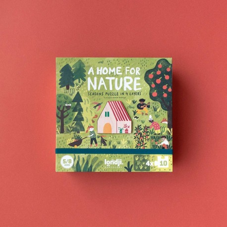 Londji - A home for nature, 4 layered puzzle - Cucutoys
