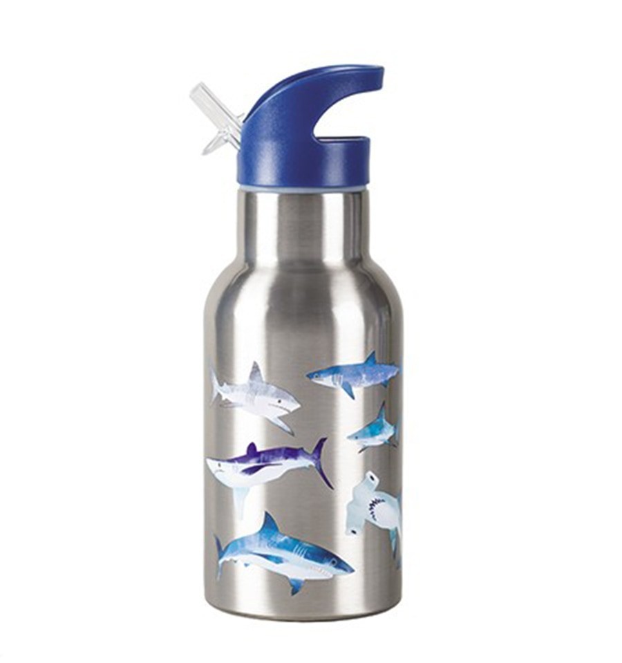 Botella infantil de tritán de los tiburones