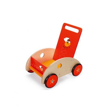 Scratch - Carrito andador correpasillos de madera, Racing Flies