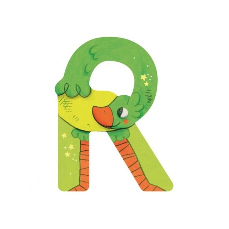 Moulin Roty - Wooden letter R green - Cucutoys