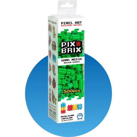 Pix Brix - 500 piezas  color Verde - Cucutoys