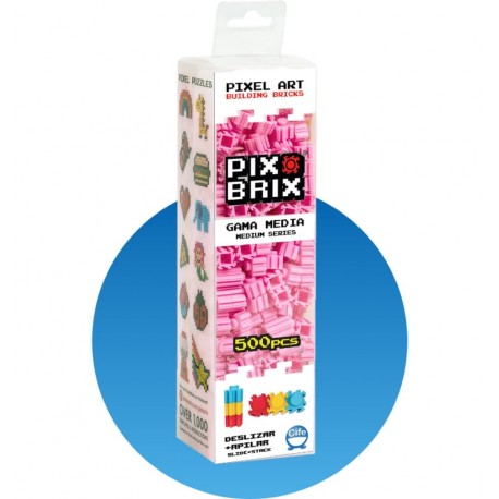 Pix Brix - 500 Pink pieces - Cucutoys