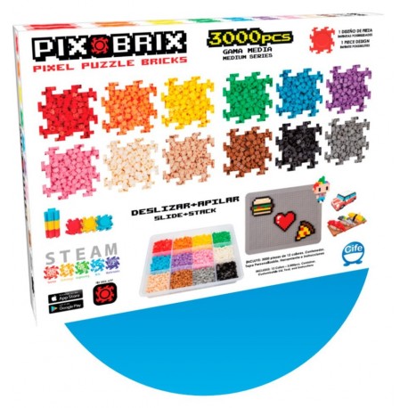 Pix Brix - Caixa com 3000 peças - Cucutoys