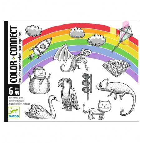 Djeco - Color Connect, jogo de cartas