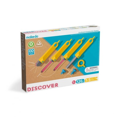 Makedo - Discover Kit, 126 piezas