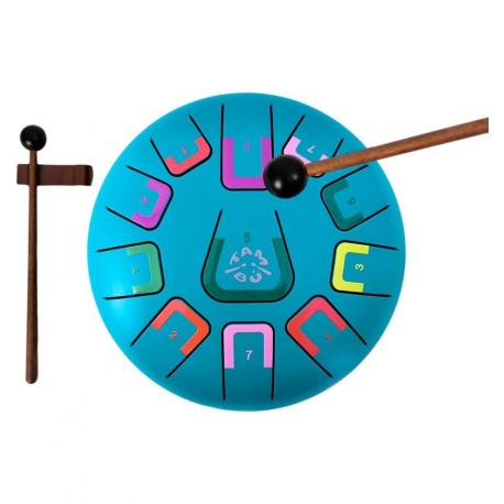 Tambú - Tambor de Língua cor Turquesa mate, instrumento musical