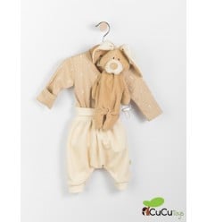 Wooly Organic - Conjunto de ropita para bebés - Color Crudo