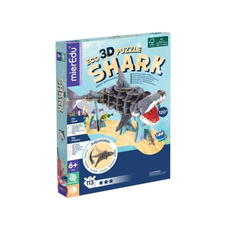 Mieredu  - Tiburón Blanco - Puzzle articulado 3D