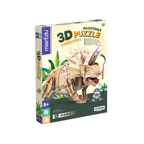 Mieredu - Triceratops - Puzzle articulado 3D
