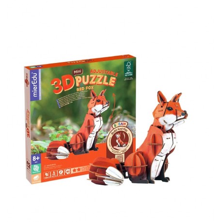 Mieredu - Zorro rojo - Mini Puzzle 3D