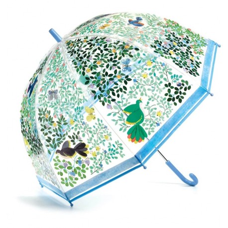 Djeco - Guarda-chuva grande transparente com pássaros selvagens