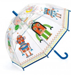 Djeco - Paraguas mediano transparente de robots