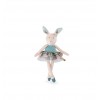 Moulin Roty - Little Rabbit Doll Blue - La petite école de danse