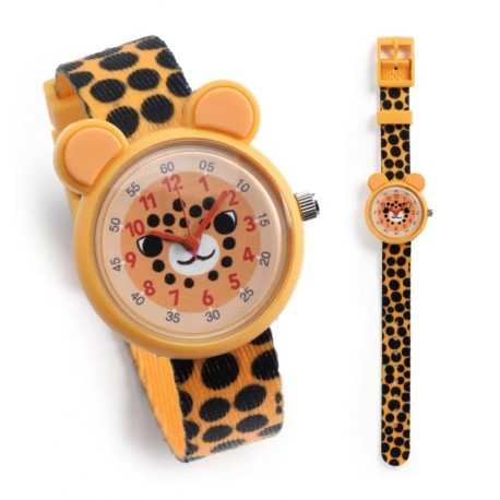 Djeco - Cheetah-shaped educational clock
