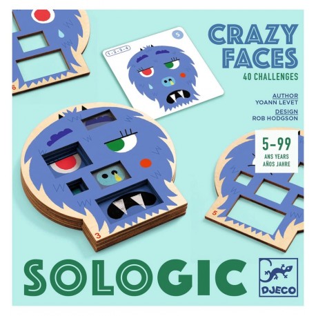 Djeco - Crazy Faces, juego de lógica
