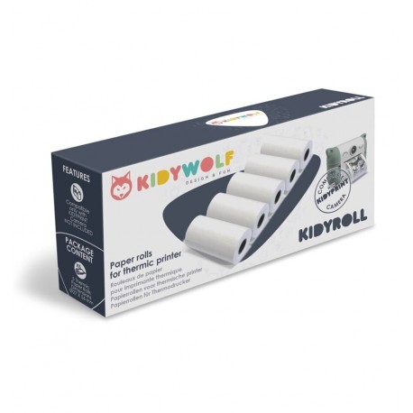 Kidywolf - Kidyroll, self-adhesive Thermal Paper Rolls for KidyPrint