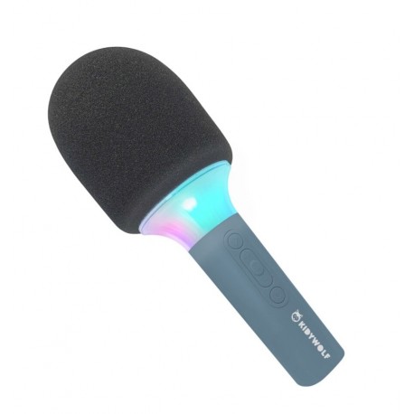 Kidywolf - KidyMic, Blue Microphone with karaoke and LED lights