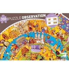 Djeco - Historia, puzzle 350 pz + poster + libro educativo