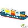 Vilac - Vilacity barco portacontenedores magnético, juguete de madera