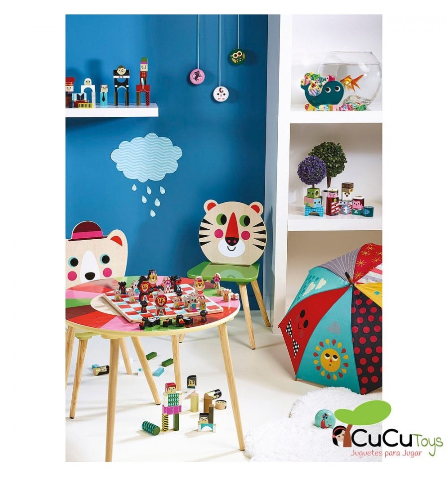 Ajedrez, y damas en mueble lacado negro - Aquamarine Games - Cucutoys