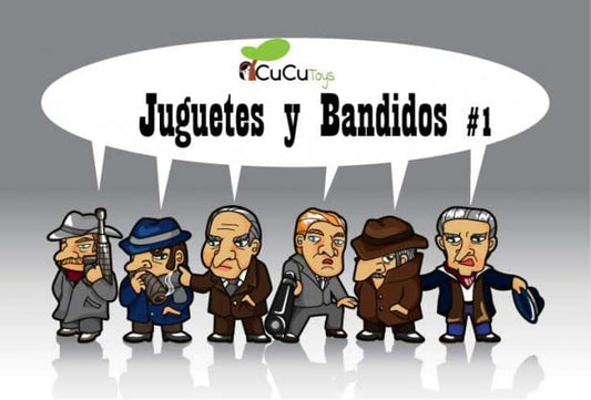 Muñecos de la serie Juguetes y Bandidos representando personajes con valores para niños