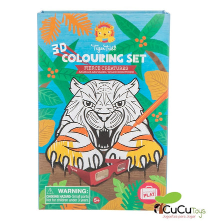 3D Coloring Set Fierce Creatures