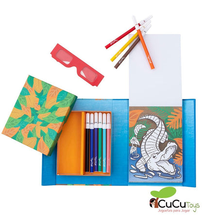 3D Coloring Set Fierce Creatures