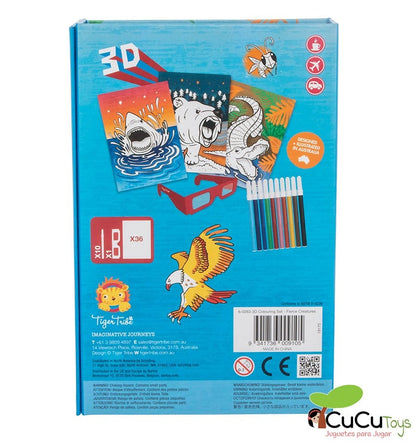 3D Coloring Set Fierce Creatures