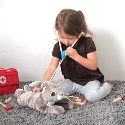 Conjunto de Doutor, brinquedo de madeira