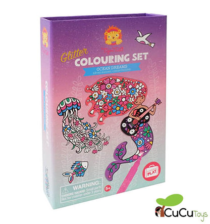 Ocean Dreams Glitter Coloring Book